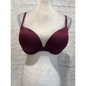 Victoria’s Secret Very Sexy Push Up Bra Underwire Embellished Magenta 38C